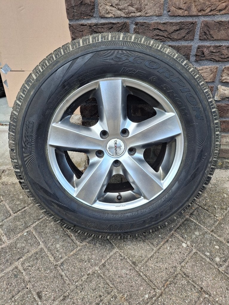 Sportvelgen 16 inch met M&S banden, Ophalen, 16 inch, Winterbanden, Band(en)