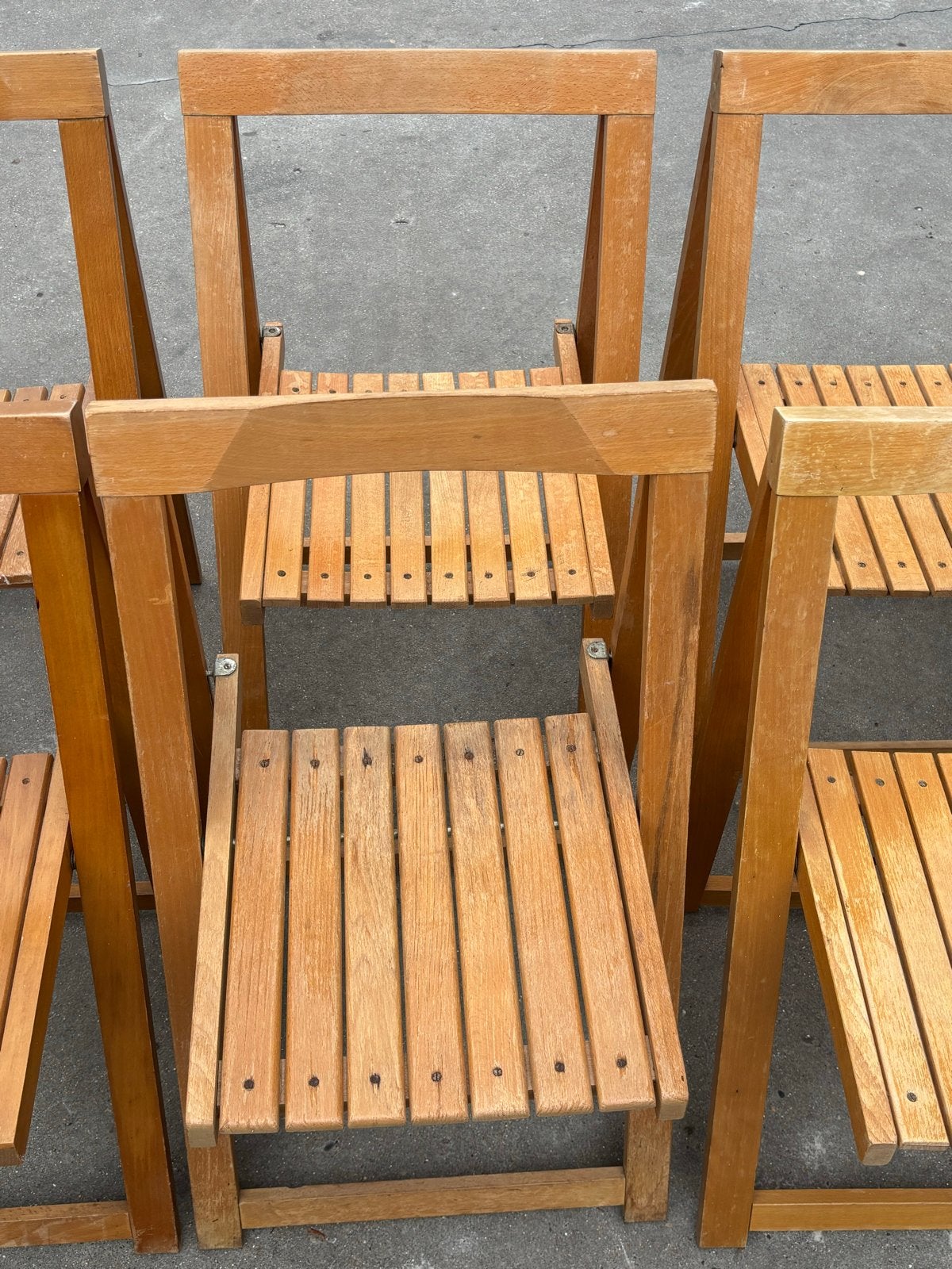 Vintage Aldo Jacober Trieste Stoel Design klapstoel, Huis en Inrichting, Stoelen, Gebruikt, Bruin, Vintage stoel, Ophalen of Verzenden