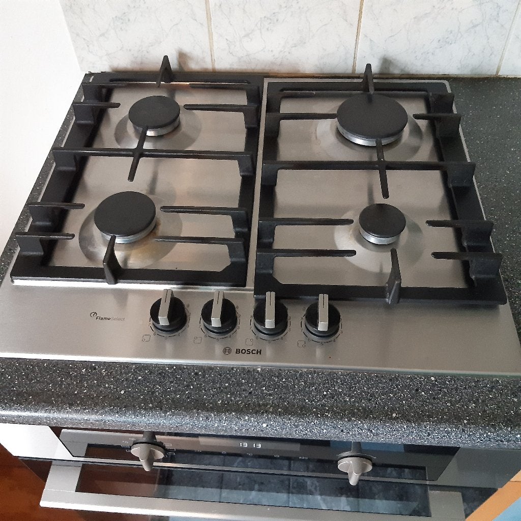 Inbouw oven met fornuis, Witgoed en Apparatuur, Fornuizen, Ophalen, Gebruikt, Hete lucht, 4 kookzones