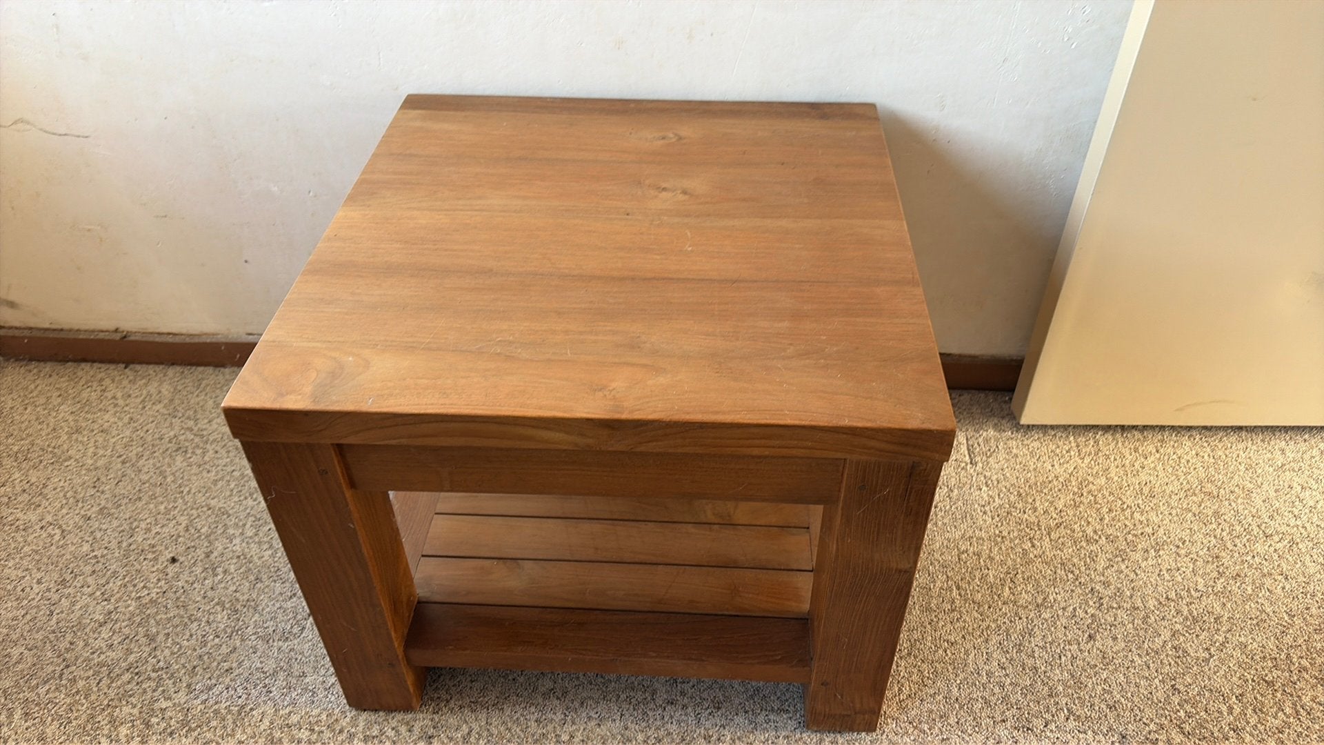 Teak houten salontafels, Ophalen, Gebruikt, 50 tot 100 cm, 50 tot 100 cm
