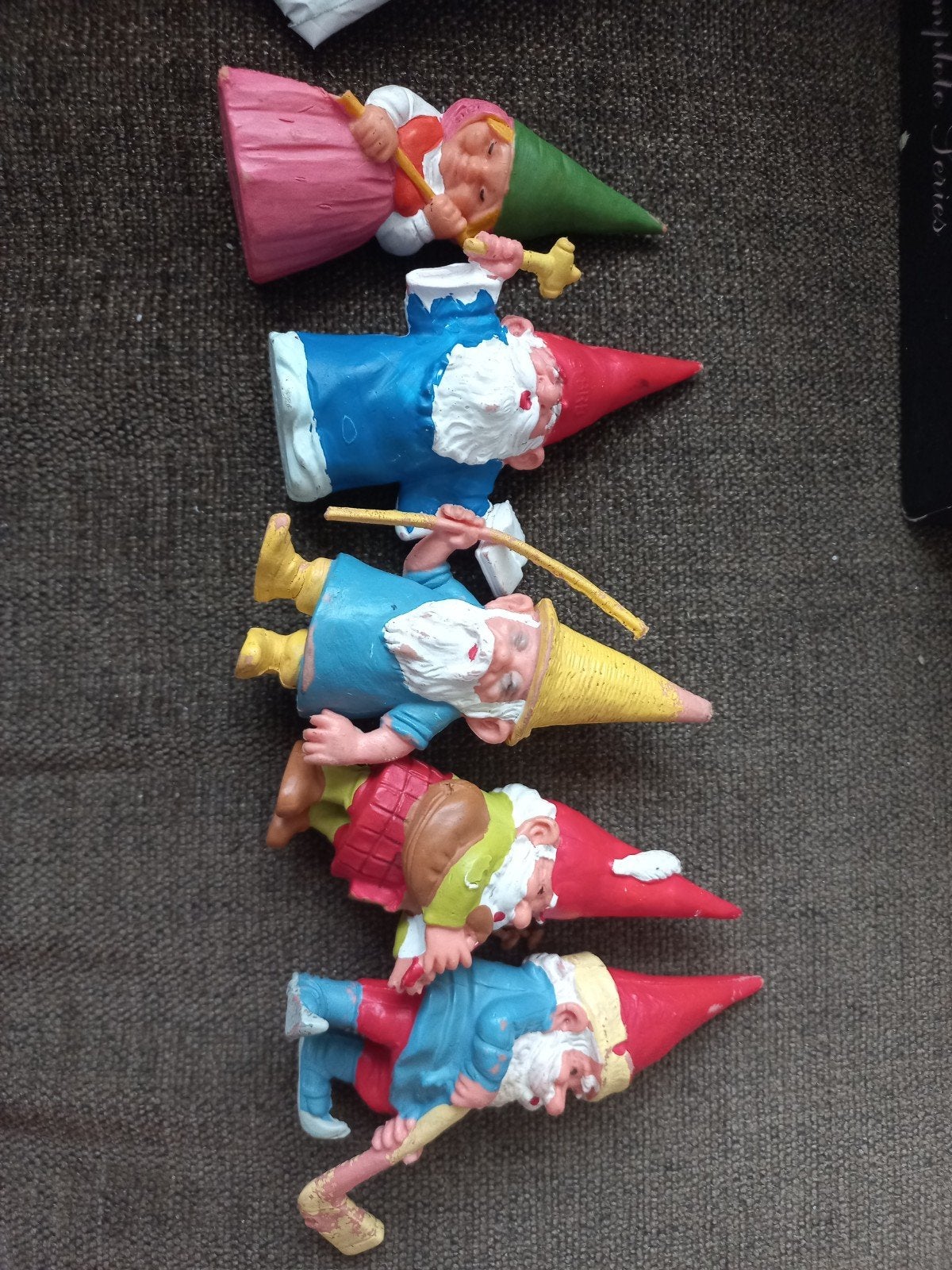 5 David de Kabouter poppetjes - Vintage verzamelobjecten, Ophalen of Verzenden, Gebruikt