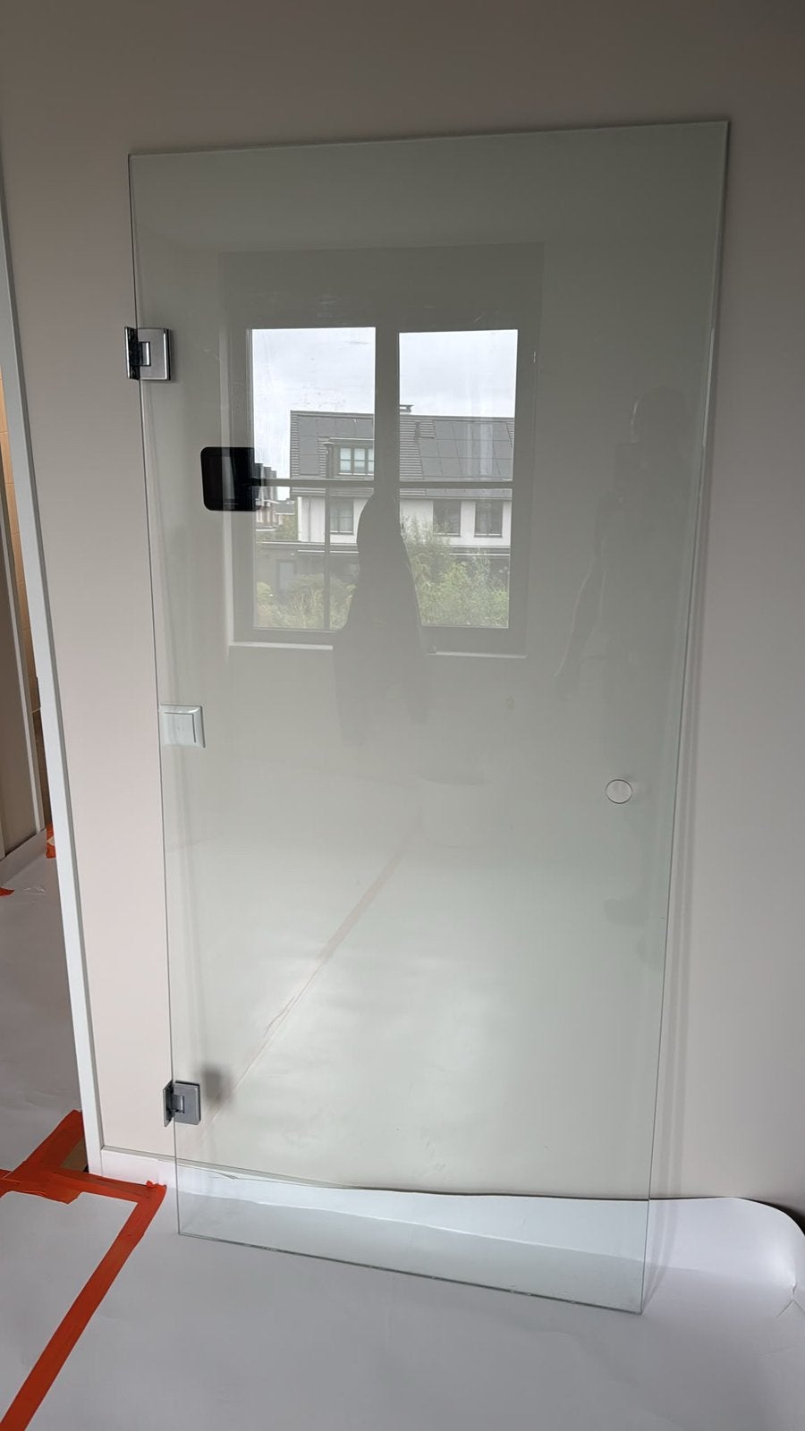 Nette glazen douchedeur 90x200 cm – Helder veiligheidsglas, Ophalen, Gebruikt, Douche
