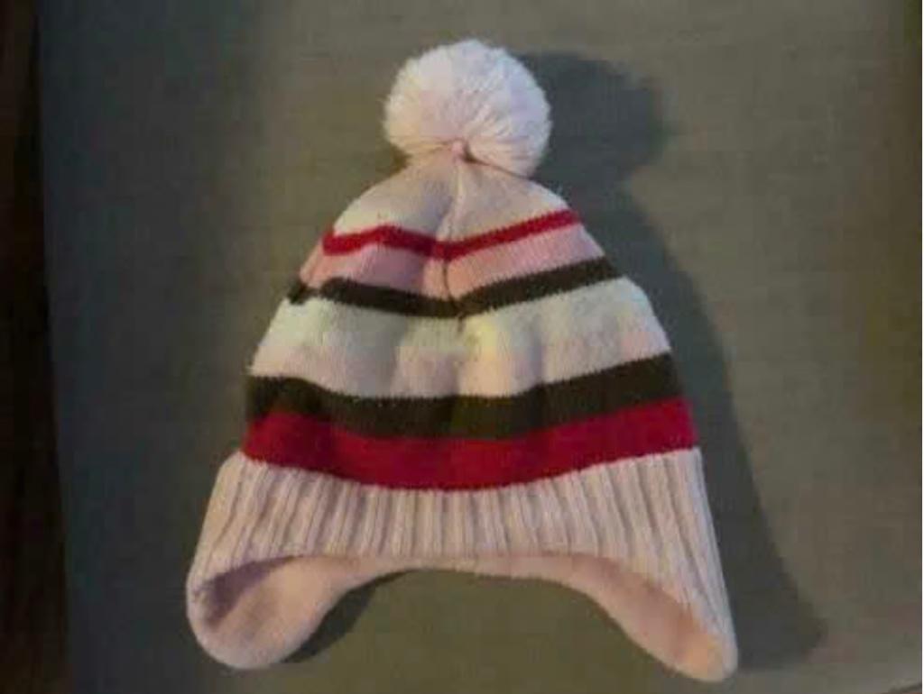 roze gestreepte muts in maat 86/98, Kinderen en Baby's, Kinderkleding | Mutsen, Sjaals en Handschoenen, Ophalen, Gebruikt, Meisje