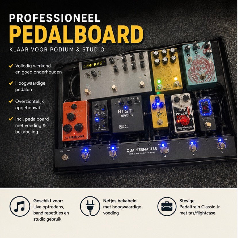 Professioneel High-End Pedalboard – Plug & Play, Ophalen of Verzenden, Zo goed als nieuw, Delay of Echo