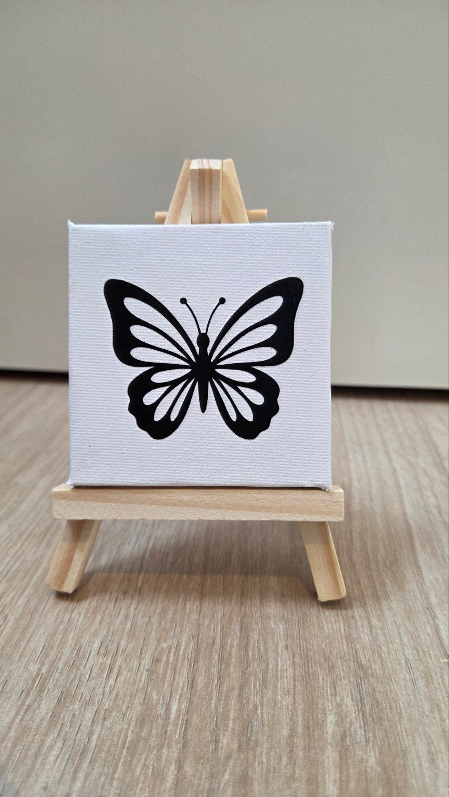 Kleine bedrukte canvasjes met houten houder, Ophalen of Verzenden, Nieuw, Doek