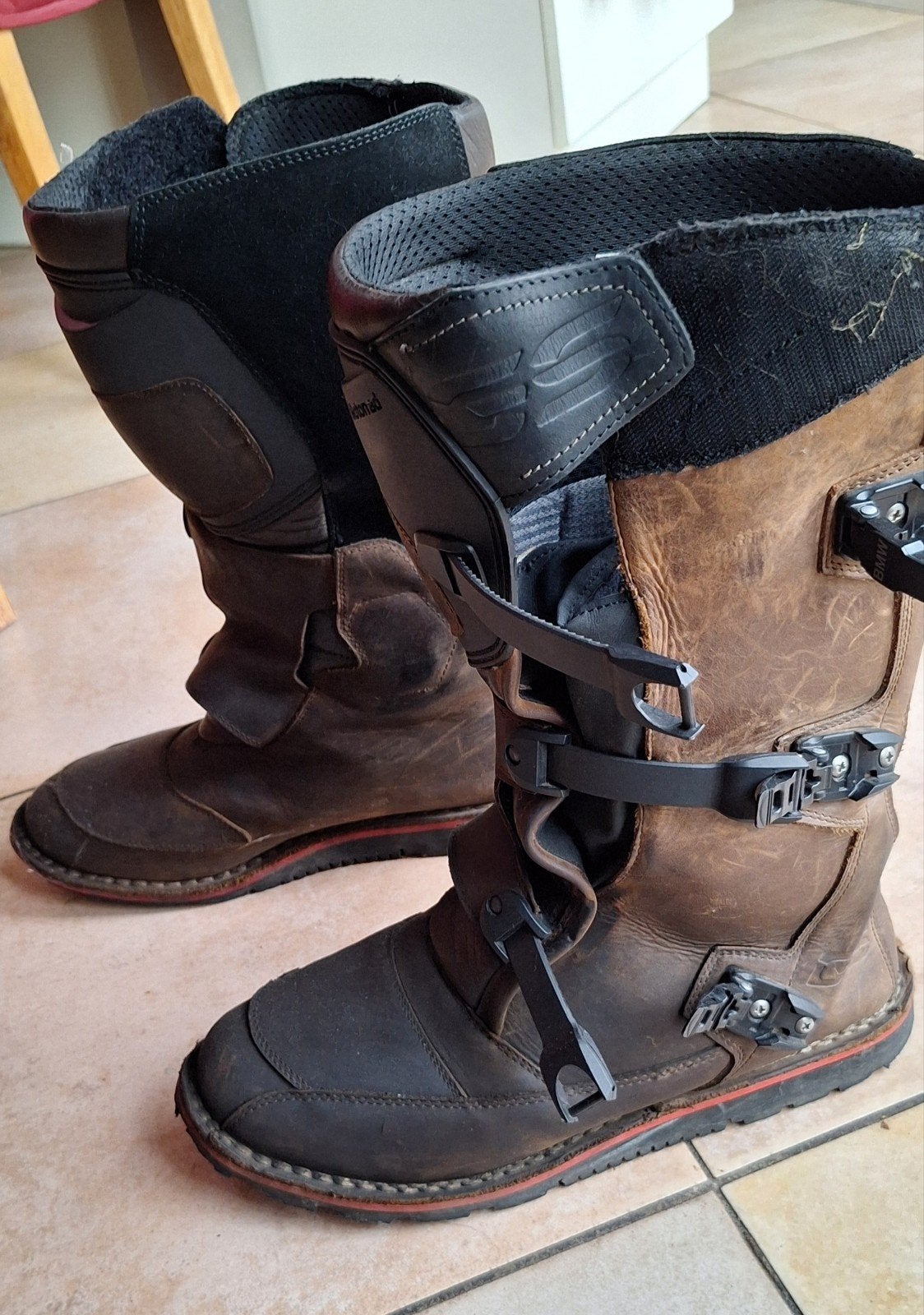 Motorlaarzen mt 46 leer waterproof, Motoren, Heren, Laarzen, Tweedehands, Ophalen