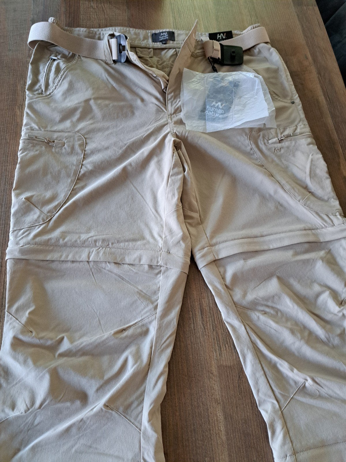 Nieuwe Human Nature Fiona afritsbroek dames - Maat XL, Beige, Maat 46/48 (XL) of groter, Nieuw, Ophalen of Verzenden