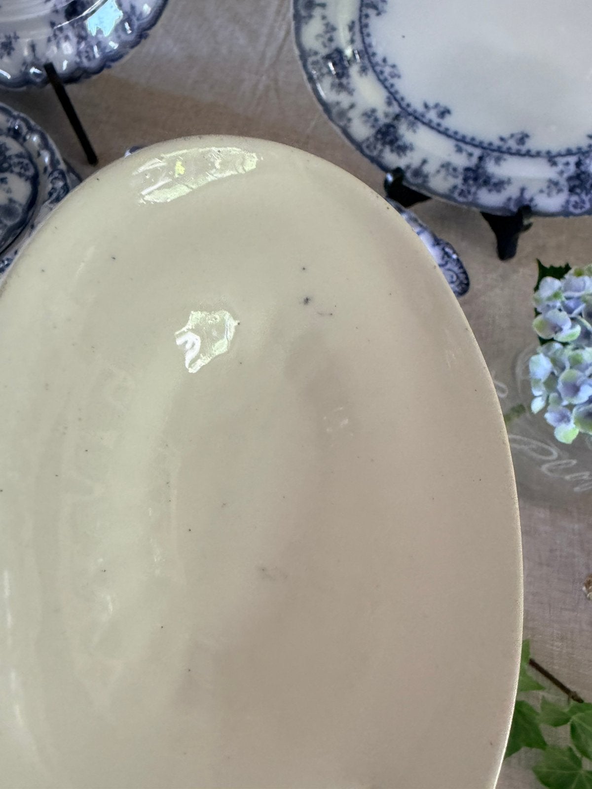 Foto 7 van Furnivals Medina 1898 antiek blue servies 11 pers izgst