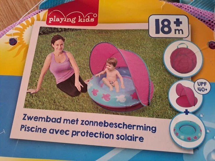 Zwembad met zonwering voor baby's en peuters, Ophalen of Verzenden
