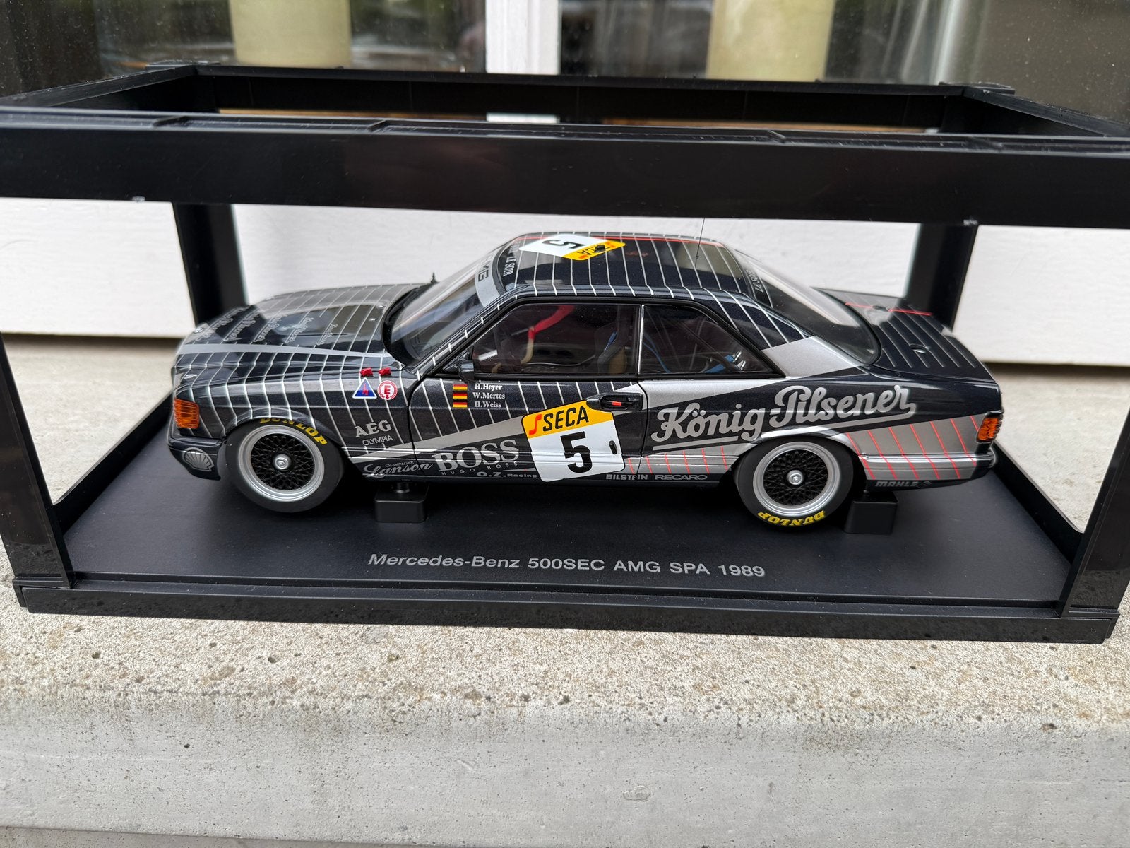 1:18 Mercedes 500 SEC AMG #5 Spa 24 HRS 1989 Autoart 88931, Hobby en Vrije tijd, Auto, Autoart, Ophalen of Verzenden, Zo goed als nieuw