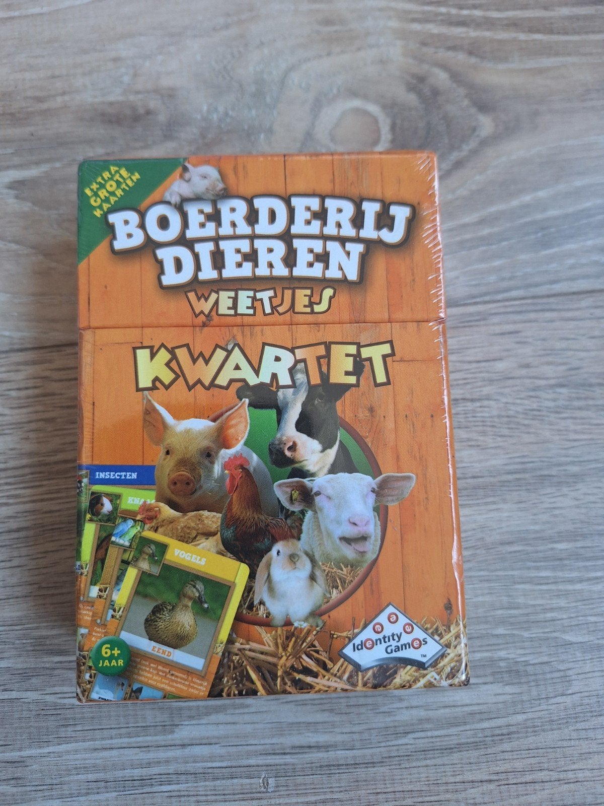 Boerderijdieren Weetjes Kwartet - Nieuw in verpakking, Vijf spelers of meer, Ophalen of Verzenden, Nieuw, Identity Games