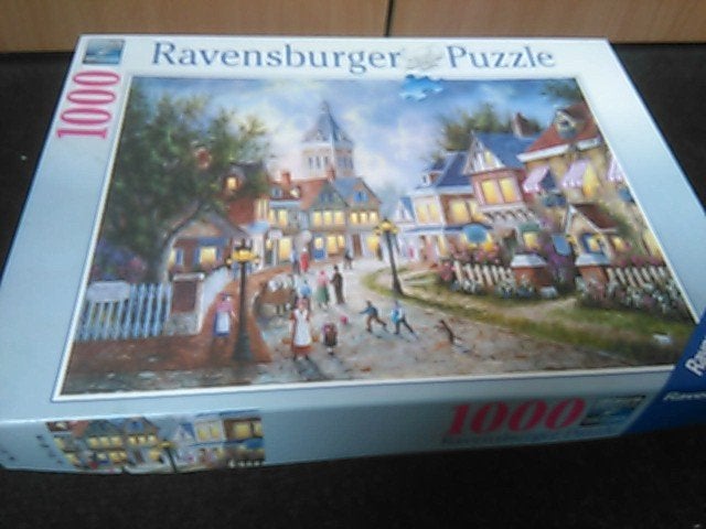 puzzel straat getekend, Ophalen, 500 t/m 1500 stukjes, Gebruikt, Legpuzzel