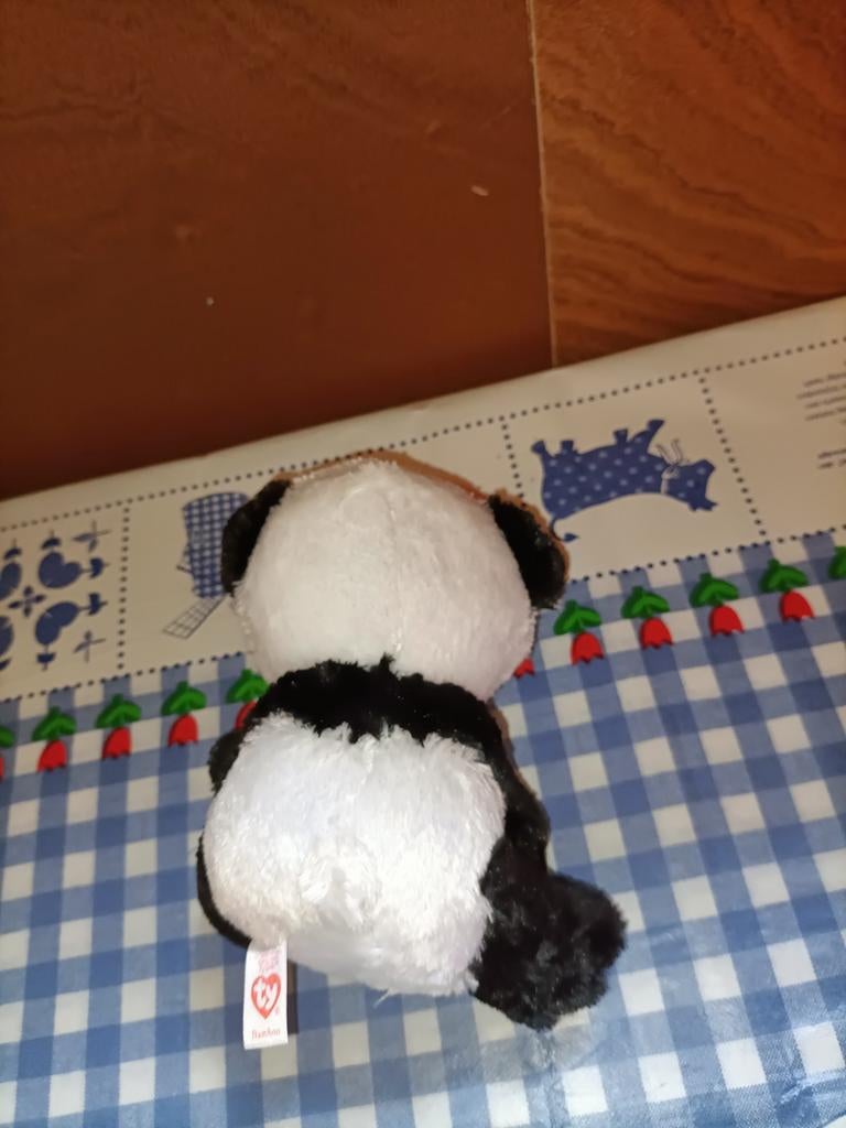 Ty panda knuffeltje Bamboe 15 cm groot, Ophalen of Verzenden, Zo goed als nieuw, Overige typen