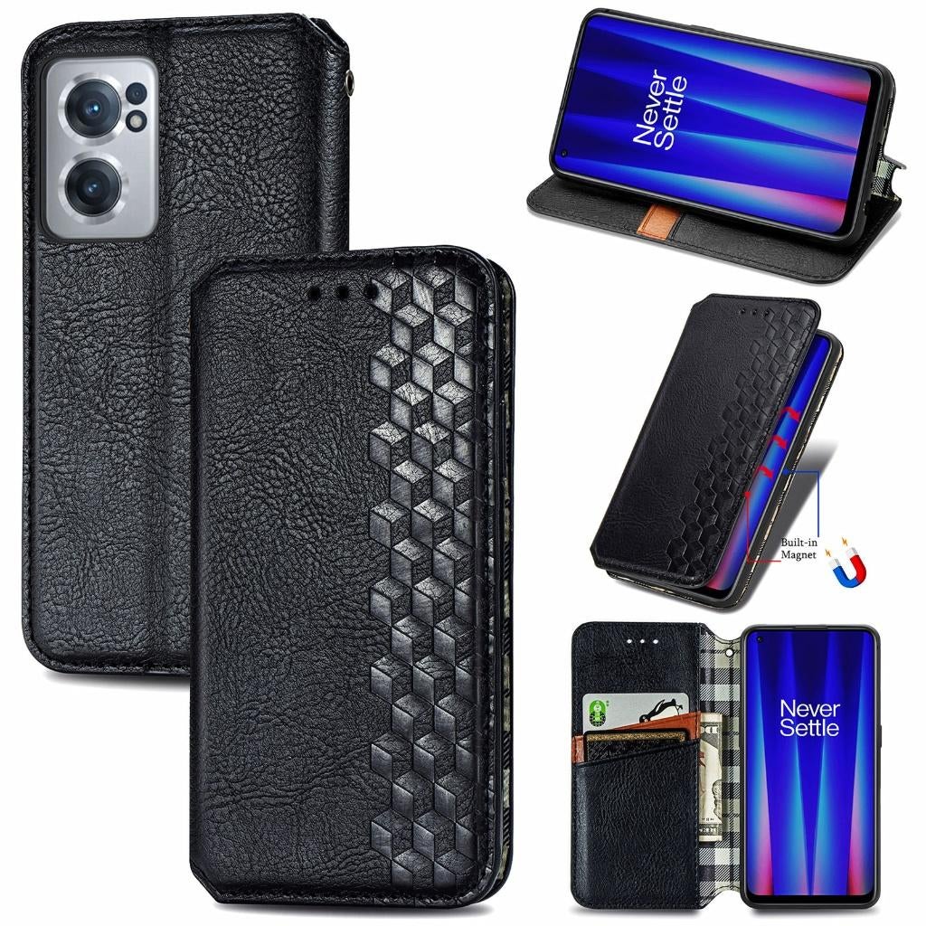OnePlus Nord CE 2 5G Luxe PU Lederen Wallet Case Set _ Zwart, Verzenden, Nieuw, Hoesje of Tasje
