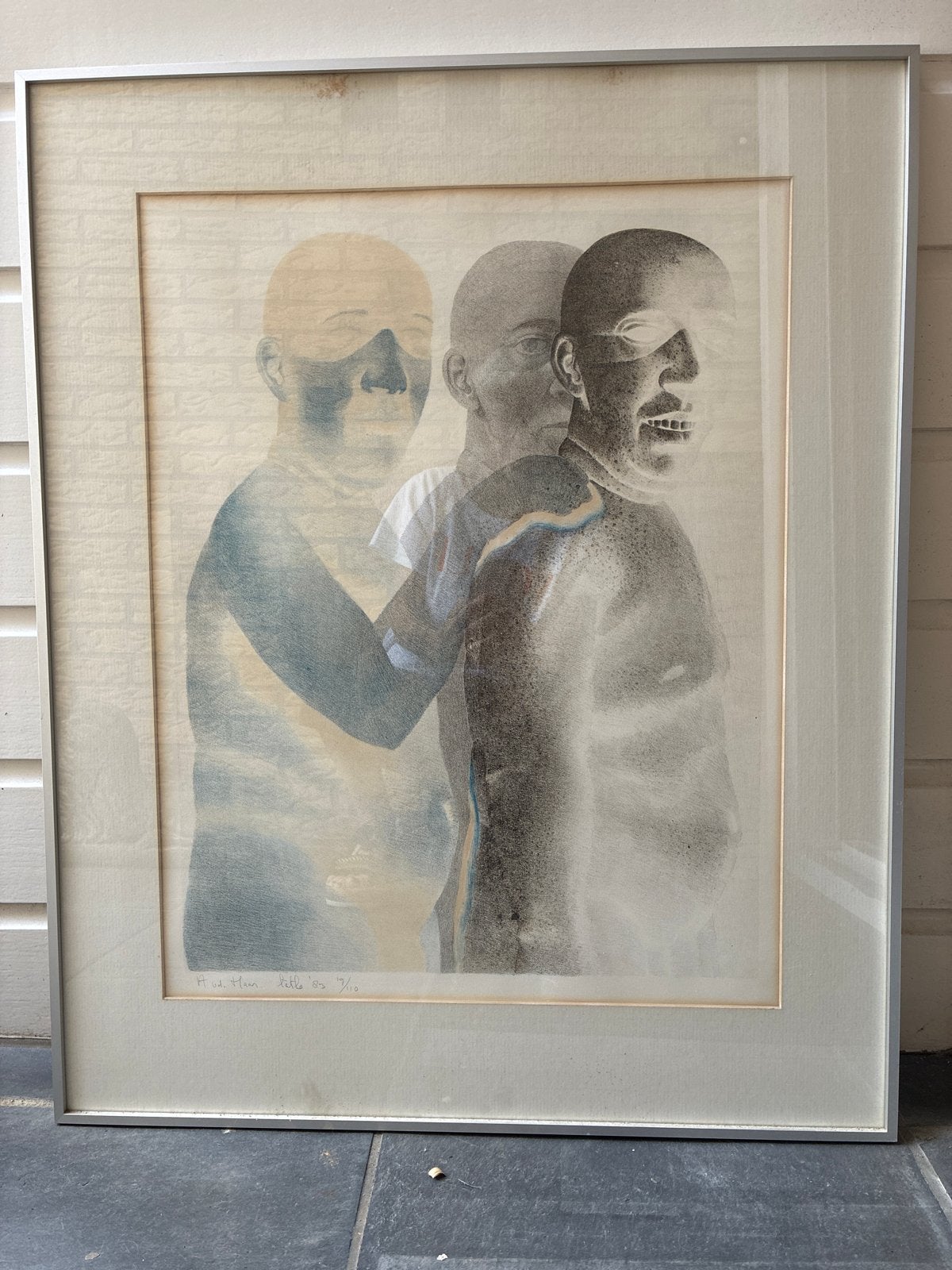 Anco Van de Haar litho, ingelijst, 66x80,5 cm, Antiek en Kunst, Kunst | Litho's en Zeefdrukken, Gelimiteerde oplage, Ophalen, Portret en Figuren