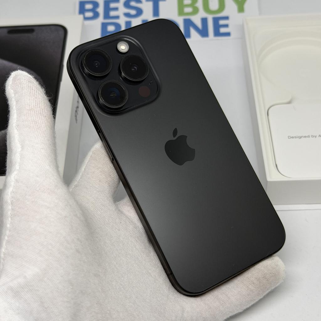 iPhone 15 Pro 128GB zwart /86% batt /krasvrij glas /garantie, Telecommunicatie, Mobiele telefoons | Apple iPhone, 128 GB, Zwart