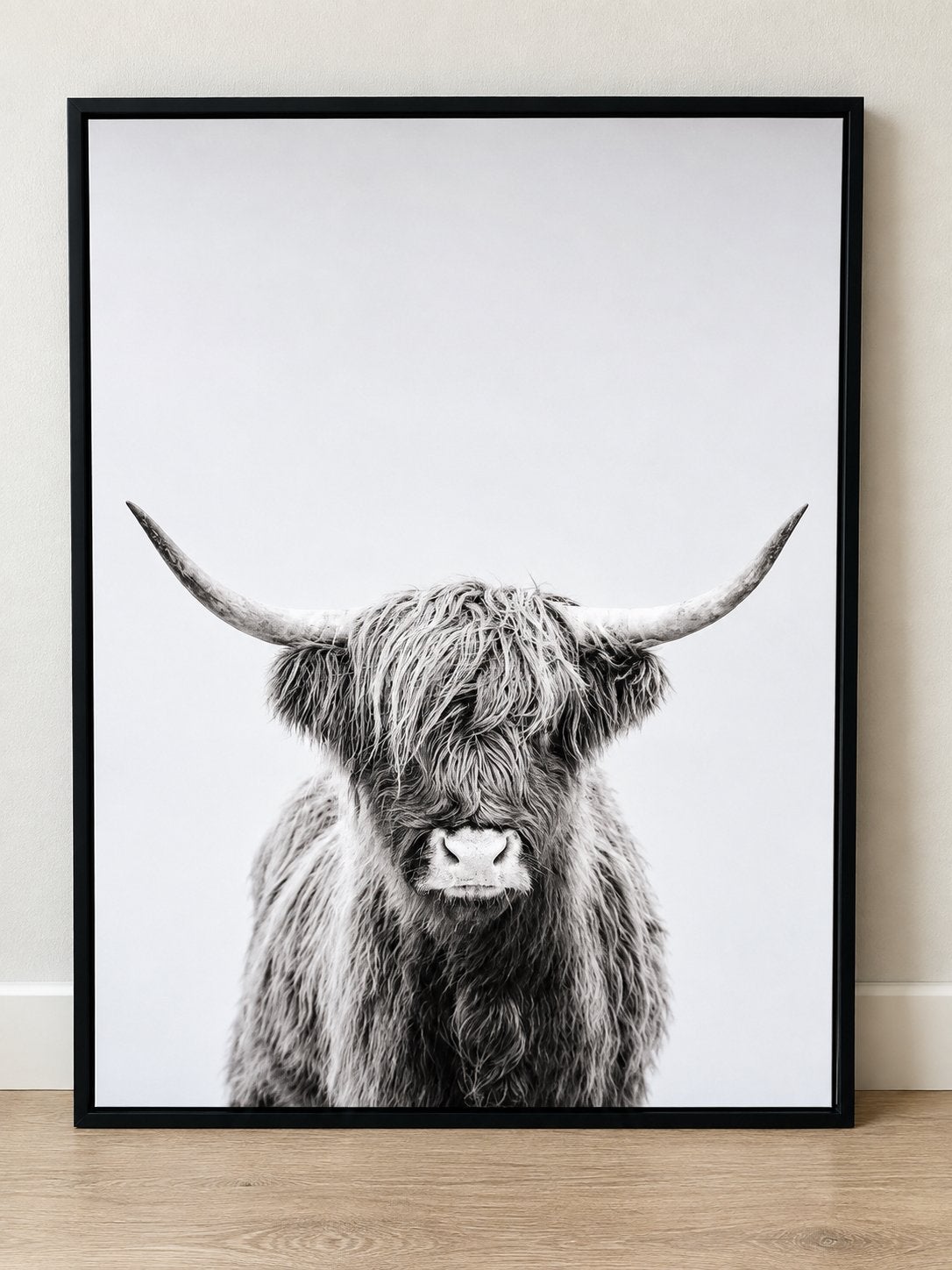Wanddecoratie: Schotse Hooglander Art Print van By-Boo, Huis en Inrichting, Ophalen of Verzenden, 75 tot 100 cm, 75 – 100, Print