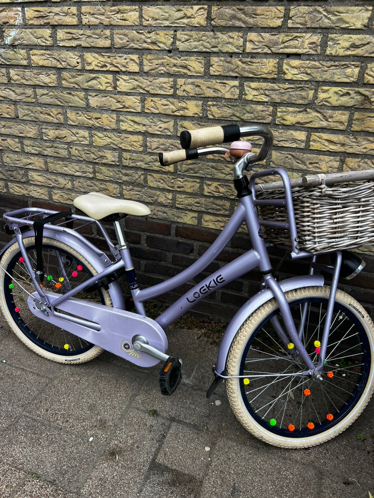 Loekie 20 inch fiets paars, Ophalen, Gebruikt, Terugtraprem, 20 inch