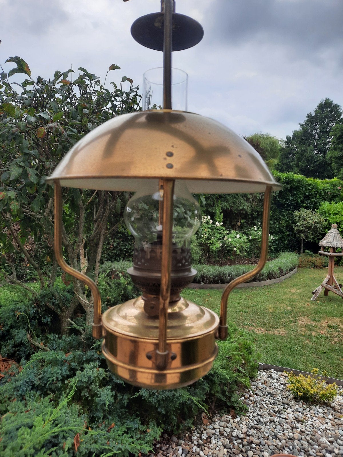 Messing Olie Scheepslamp, Ophalen, Gebruikt, Binnenverlichting