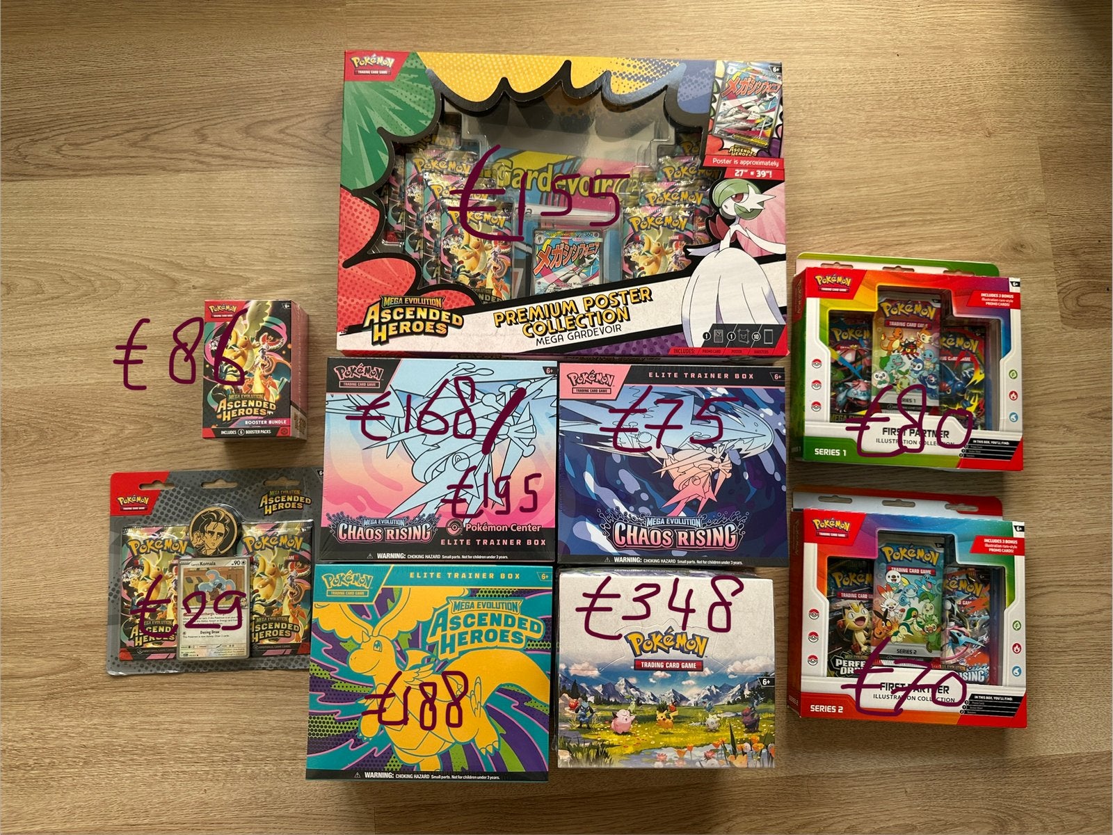 ️Chaos Rising, Ascended heroes, FP 1 & 2 en Pokemon Center, Hobby en Vrije tijd, Ophalen of Verzenden, Nieuw, Boosterbox, Foil
