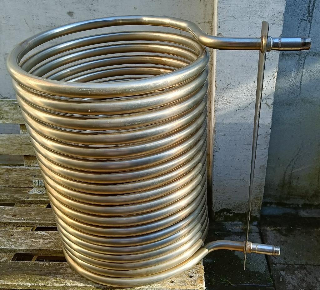 Spiraal RVS 316 met schroefdraad 22mm / 24 meter, Tuin en Terras, Ophalen, Zo goed als nieuw, Verwarming