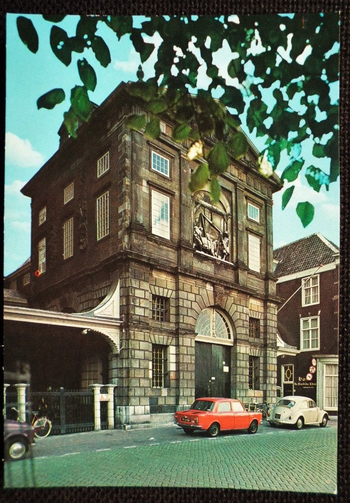Leiden - Waag met boterhuis - oude autos - VW simca 1000, Ophalen of Verzenden, 1960 tot 1980, Ongelopen, Zuid-Holland