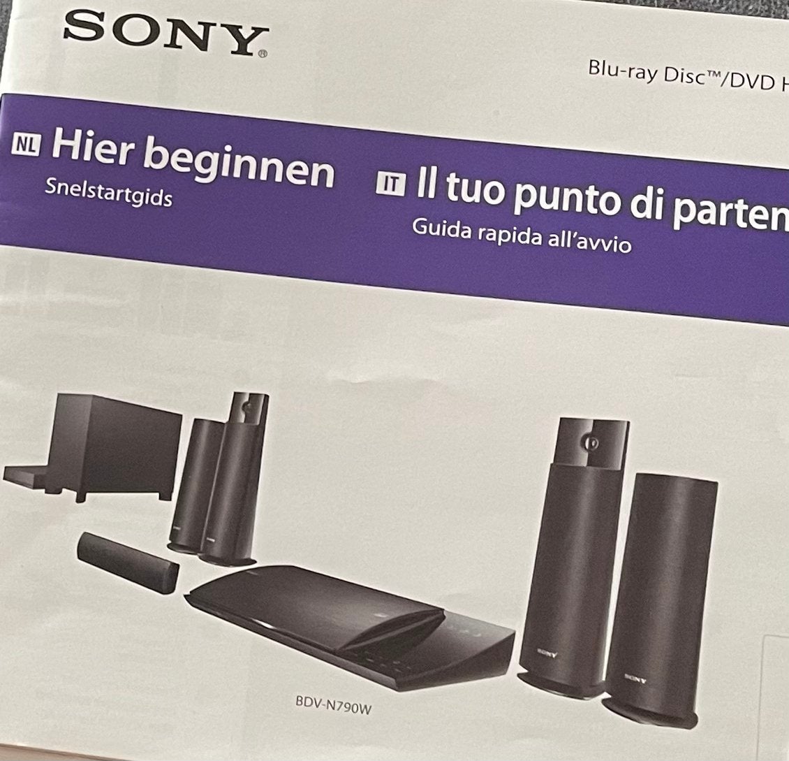 SONY Surroundsystem Zgan 6 boxen en afst bed, 70 watt of meer, Ophalen of Verzenden, Zo goed als nieuw, 5.1-systeem