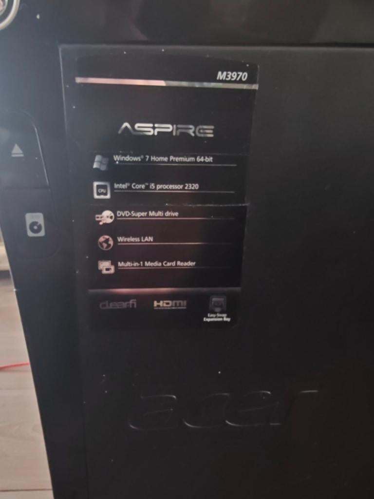 Acer Aspire M3970 Desktop PC - Intel Core i5, Windows 7, Computers en Software, Desktop Pc's, Gebruikt, 2 tot 3 Ghz, HDD, 8 GB