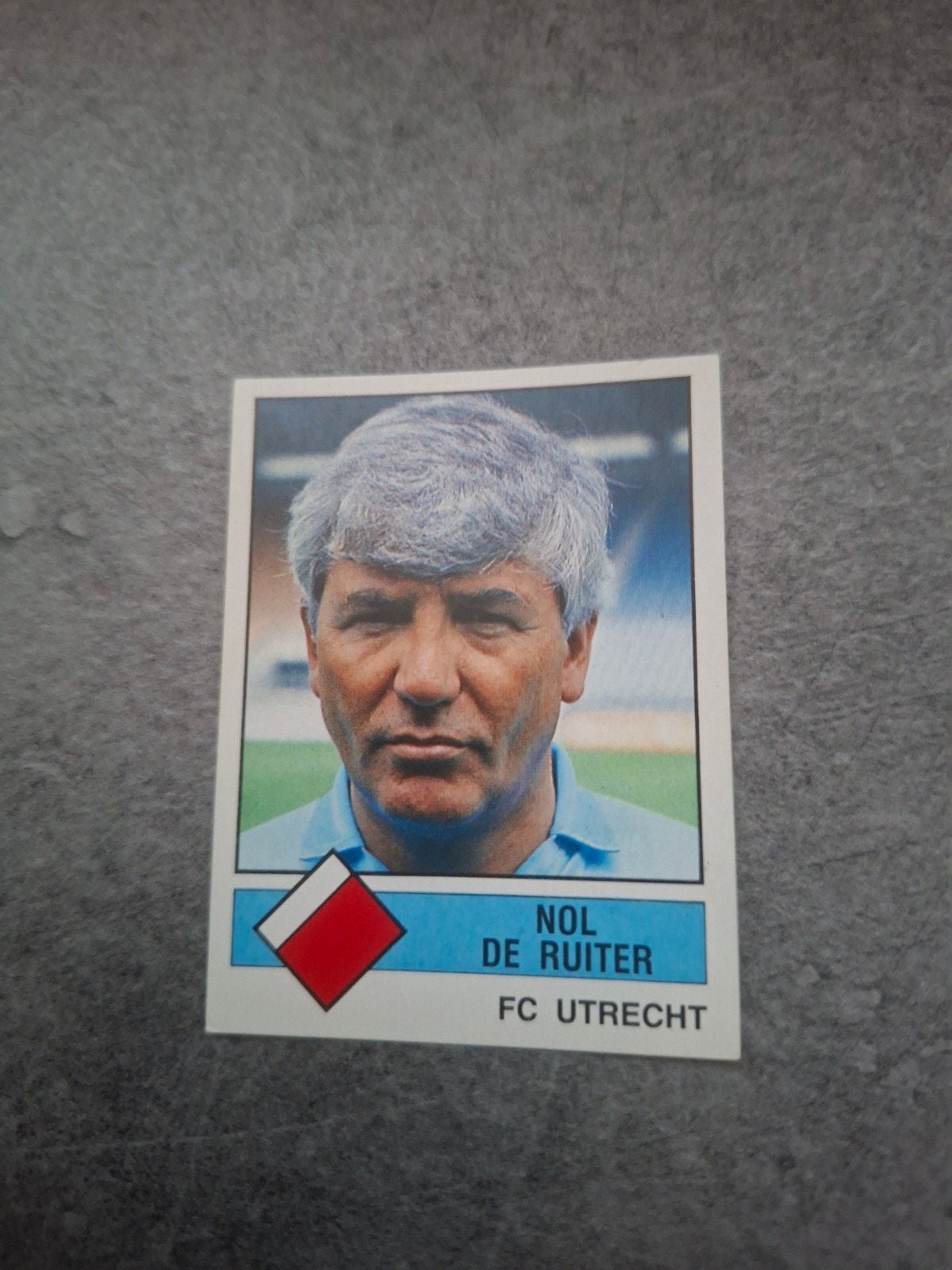 Panini sticker Voetbal 87. Nol de Ruiter FC Utrecht., Ophalen of Verzenden, Zo goed als nieuw, Sticker