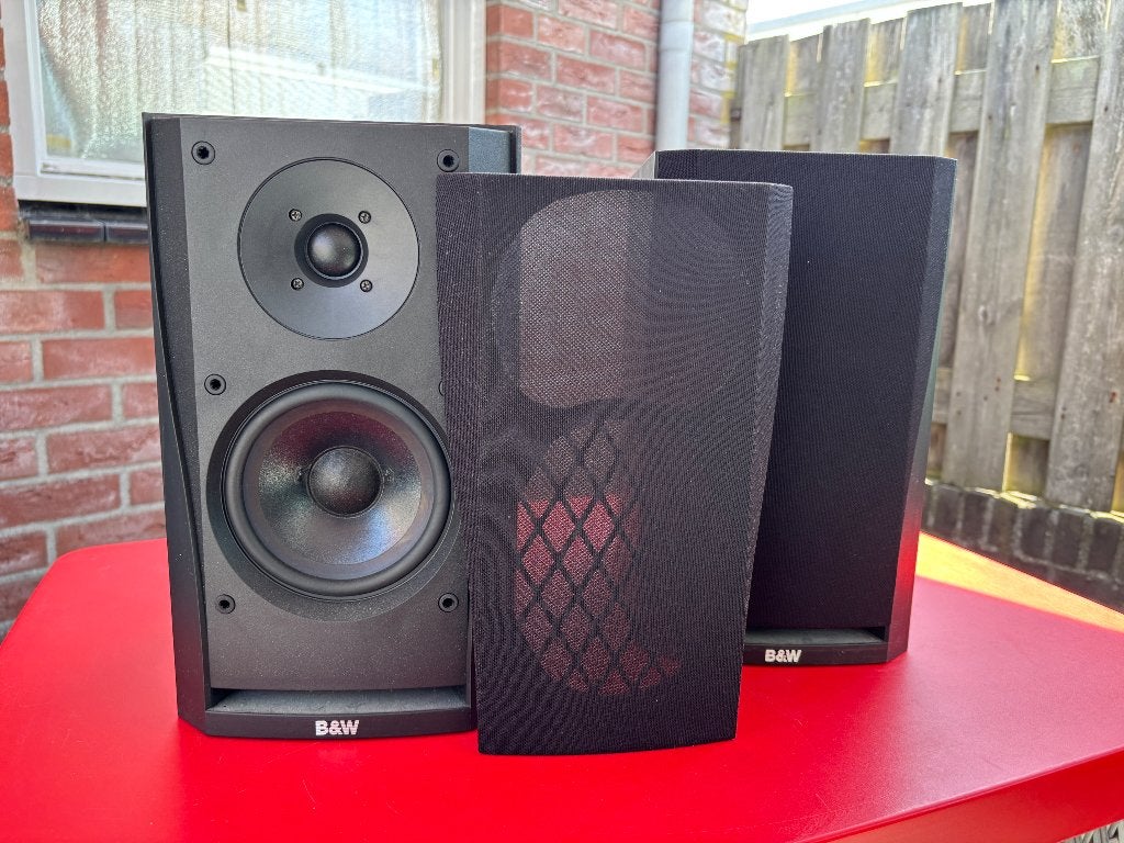 Set B&W DM302 speakers, Ophalen, Gebruikt, Speakers, Overige merken