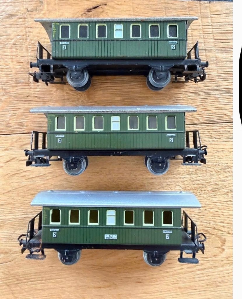 Marklin DB donderbussen 3 stuks 2e klasse., Ophalen, Wisselstroom, Wagon, Zo goed als nieuw