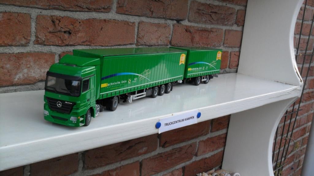 Lion  Toys  Mercedes  Actros  van  Technische  Unie., Ophalen of Verzenden, Zo goed als nieuw, Bus of Vrachtwagen, Lion Toys