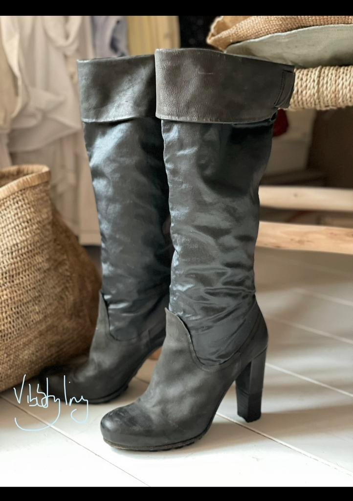Aketohn prachtige leer linnen coating laarzen 40 vib niche🦋, Kleding | Dames, Schoenen, Zo goed als nieuw, Hoge laarzen, Ophalen of Verzenden