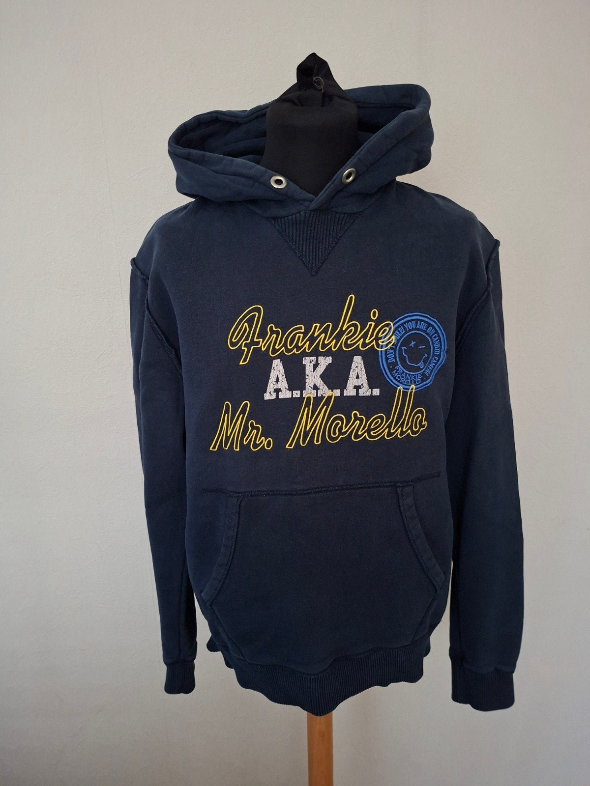 Frankie Morello Hoodie Maat L, Maat 52/54 (L), Frankie Morello, Blauw, Ophalen of Verzenden