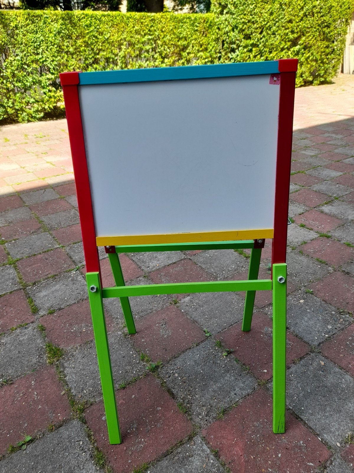 Tweezijdig: krijtbord /whiteboard op hoog statief, Ophalen, Zo goed als nieuw, Krijtbord