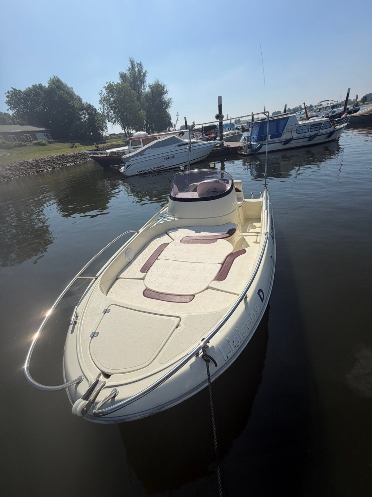Prins 480 OPEN johnson 50pk 4 takt ful injectie full opties, Watersport en Boten, Vis- en Consoleboten, Ophalen, Zo goed als nieuw