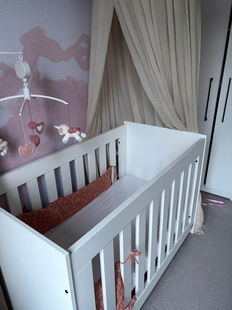 Interbaby Kinderbed wit 123x65x82, Ophalen of Verzenden, Gebruikt, Jongetje of Meisje