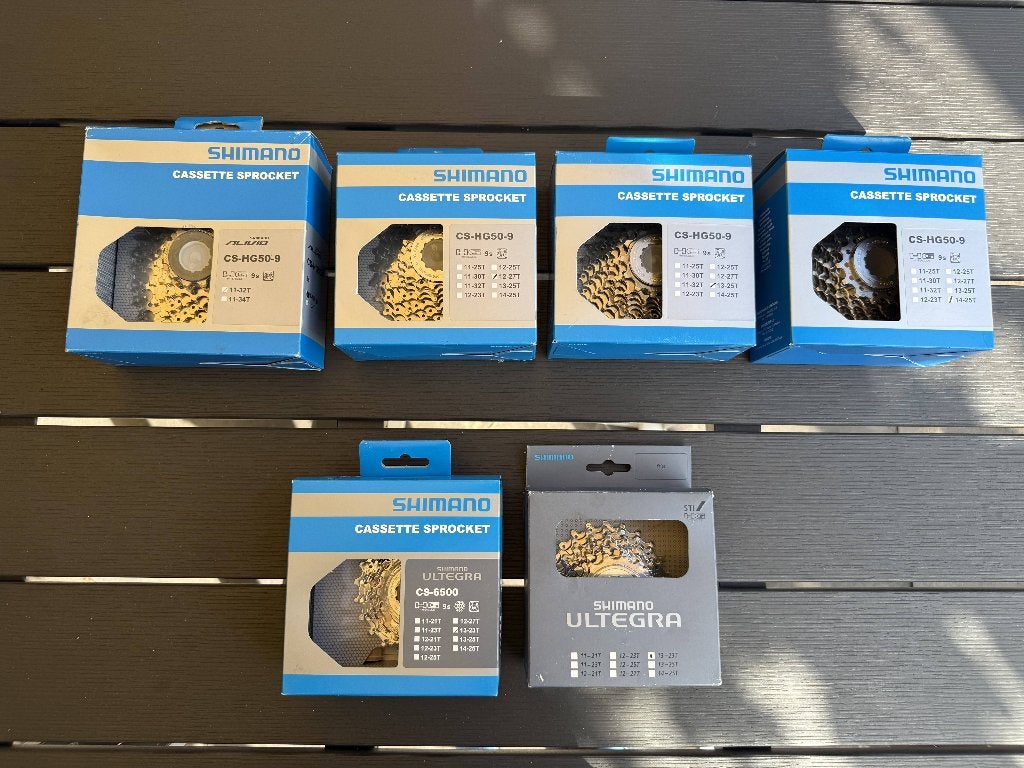 6x Shimano cassette 9 Speed Ultegra en HG50 NIEUW, Overige typen, Ophalen of Verzenden, Shimano, Racefiets