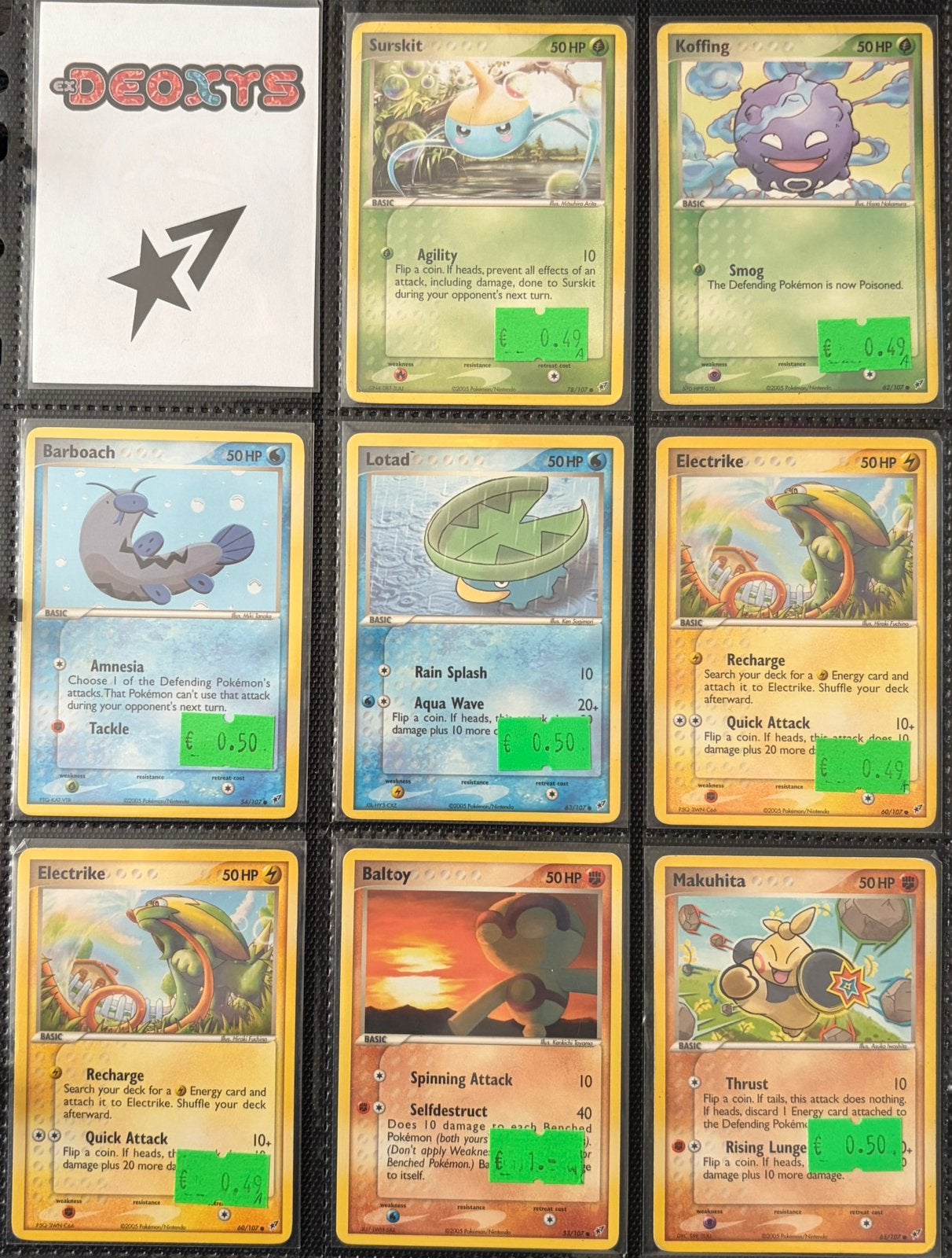 EX Deoxys Pokemon kaarten, Ophalen of Verzenden, Zo goed als nieuw, Meerdere kaarten