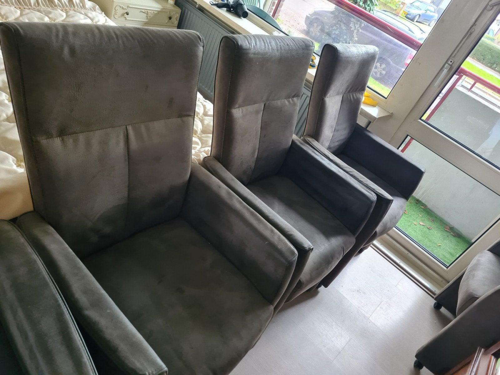 Comfortabele keukenstoelen met wieltjes, Ophalen, Gebruikt, Comfortabel, Praktisch, Drie