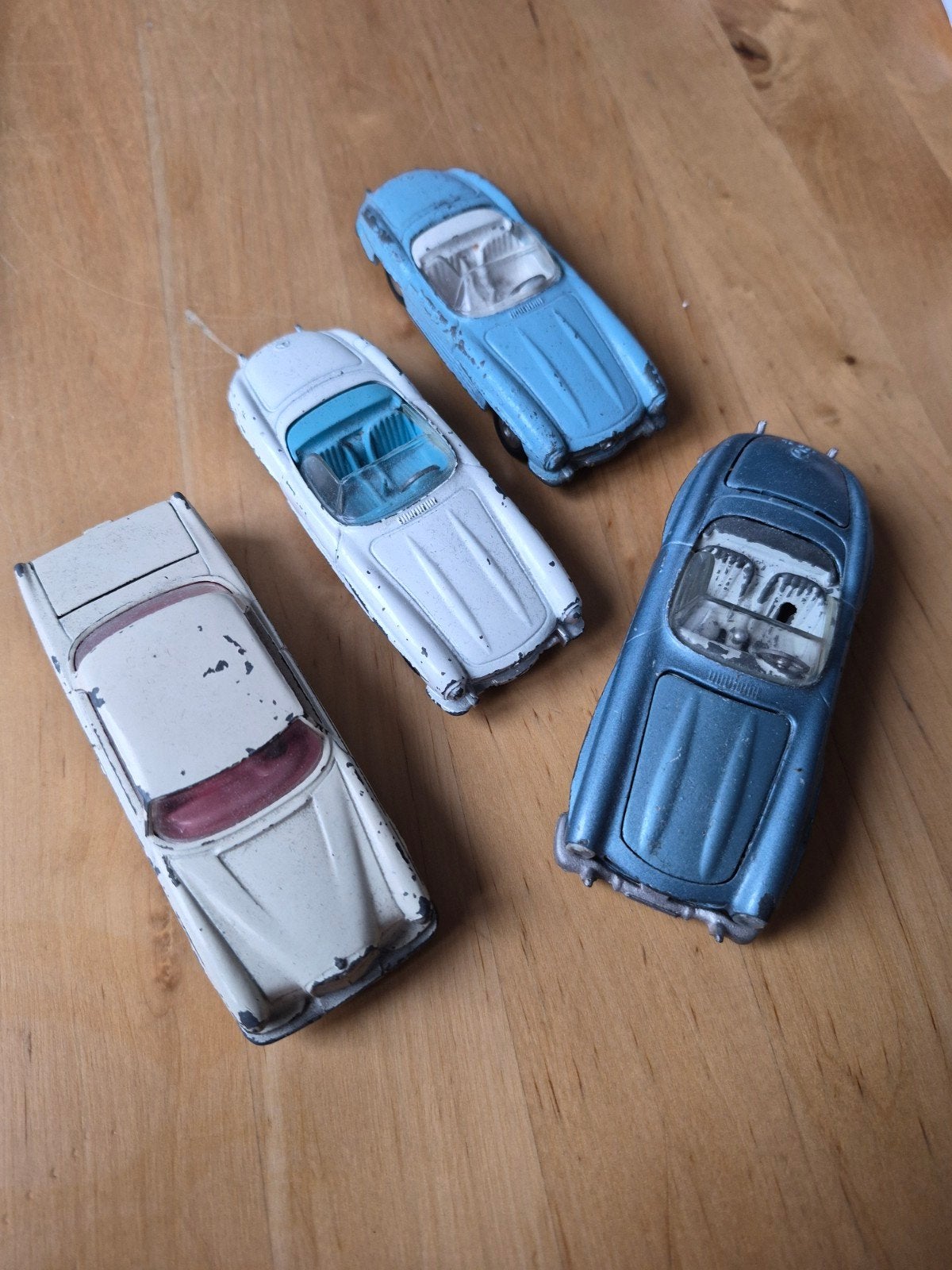 Vintage Corgi Toys tekno Mercedes-Benz Modelauto's (4 stuks), Ophalen of Verzenden, Gebruikt