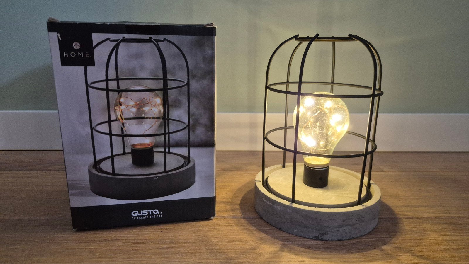 Leuk LED lampje op batterijen - Gusta Home, Metaal, Overige merken, Zwart, Industrieel
