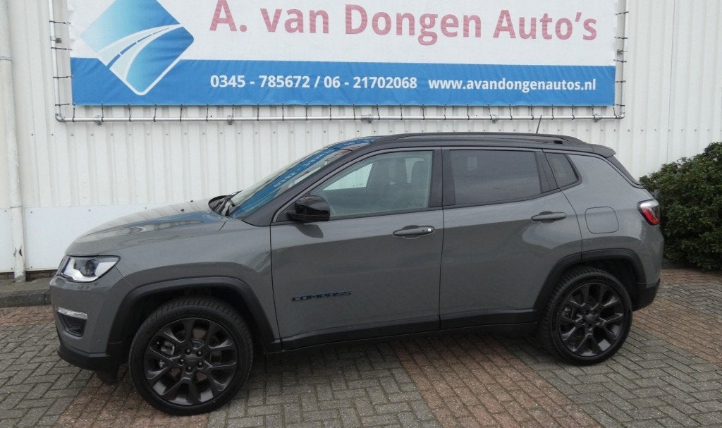 Jeep COMPASS 4XE 240 HYBRID S,Alpine,Leer,Camera,Trhaak,1e E, Auto's, Automaat, Euro 6, 4 cilinders, Bedrijf
