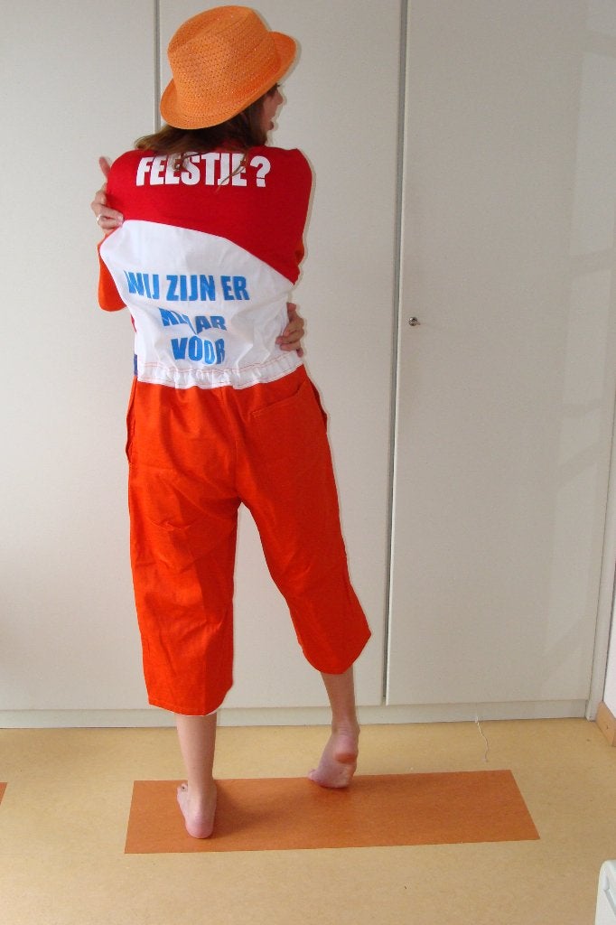 Oranje overall feestje, Maat 52/54 (L), Nieuw, Kleding, KLM