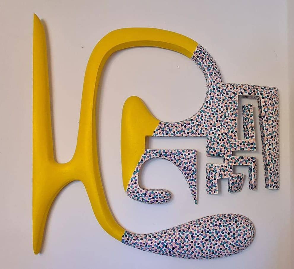 Abstract Art - Symphony in colour - 3D sculpture, Ophalen, Handgemaakt, 50 - 100 cm, Wanddecoratie