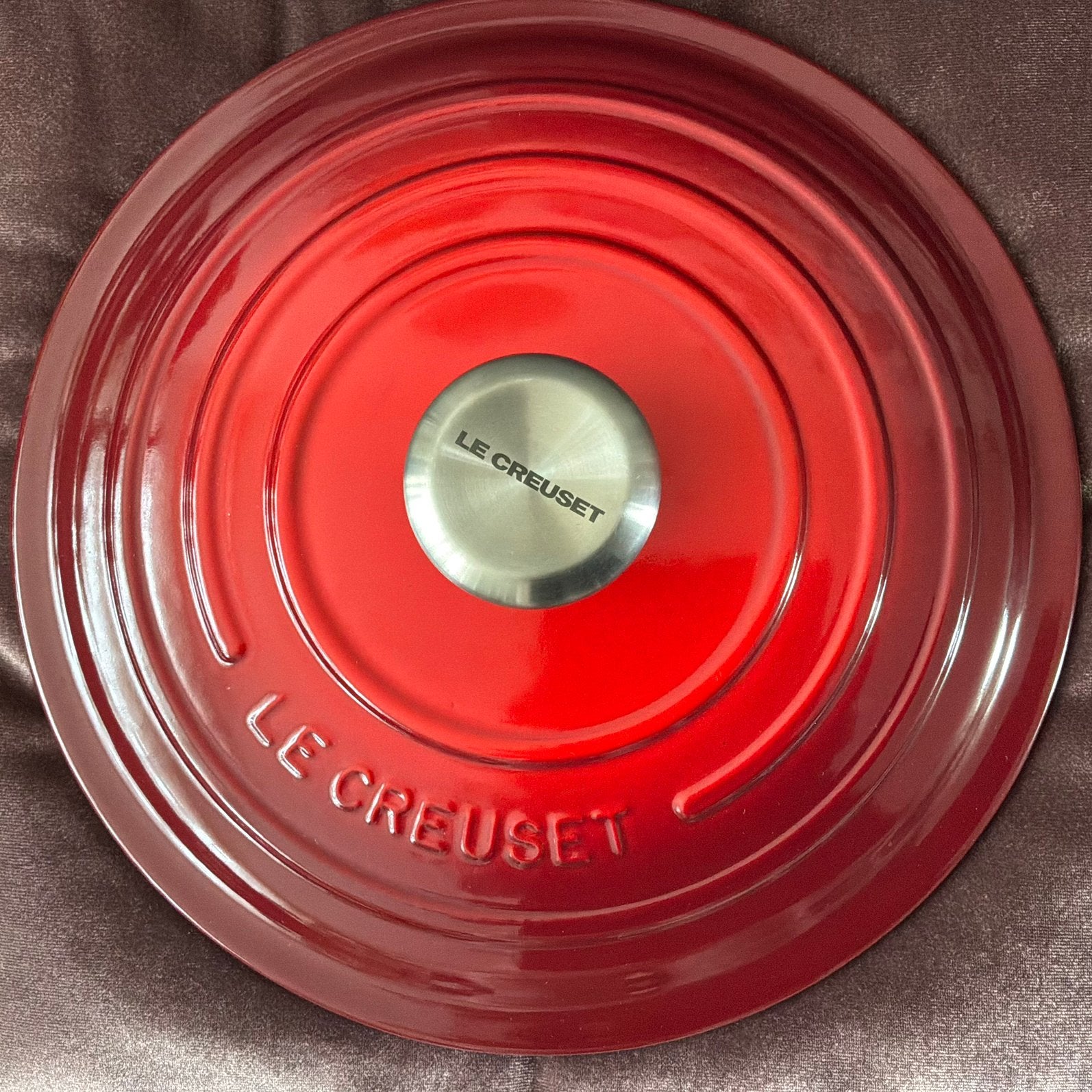 Niew - Los Deksel Le Creuset Signature - 26 cm - Kersenrood, Ophalen of Verzenden, Nieuw, Gietijzer