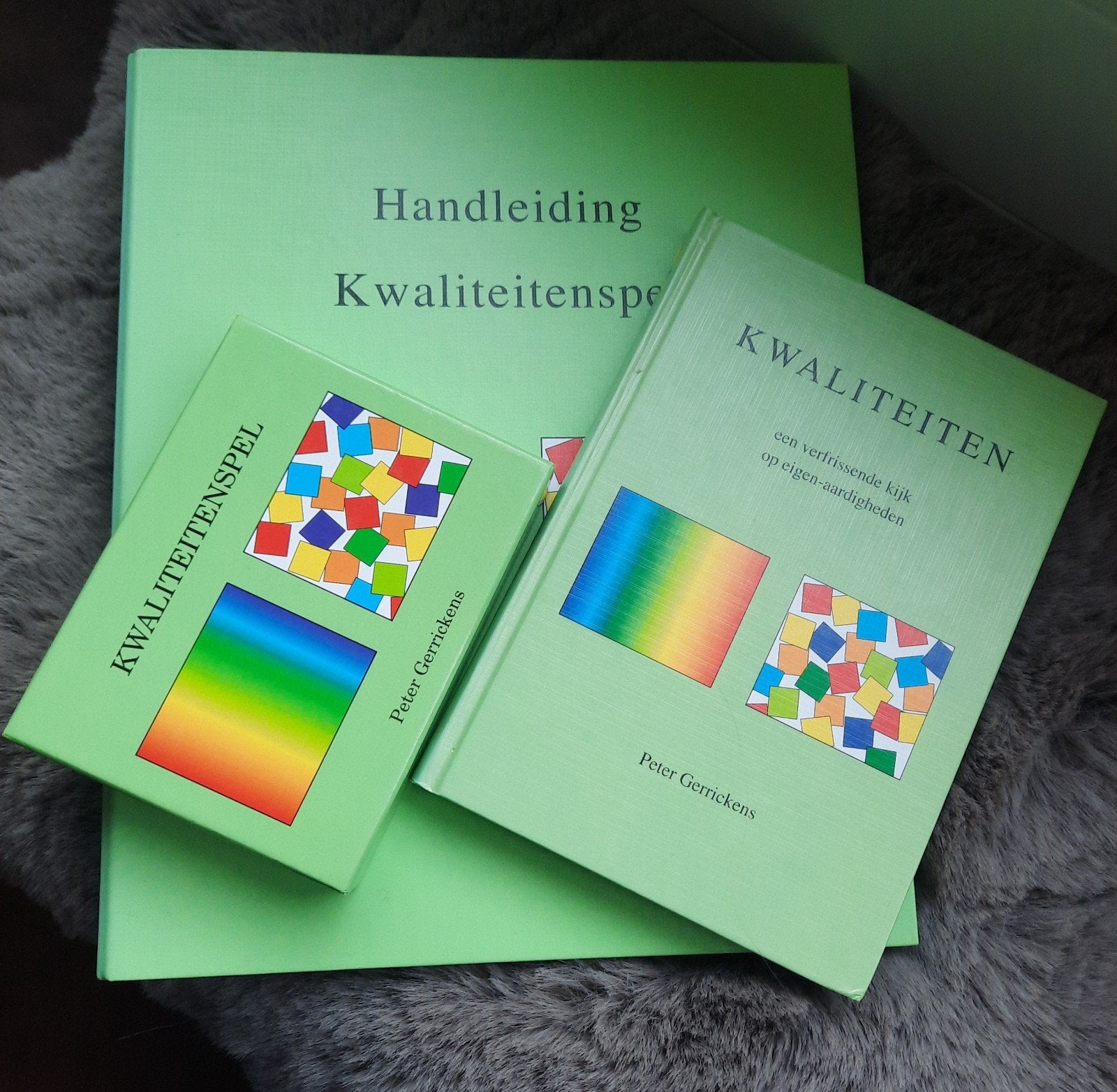 Kwaliteitenspel Peter Gerrickens met Handleiding en boek, Boeken, Ophalen of Verzenden, Zo goed als nieuw, Niet van toepassing