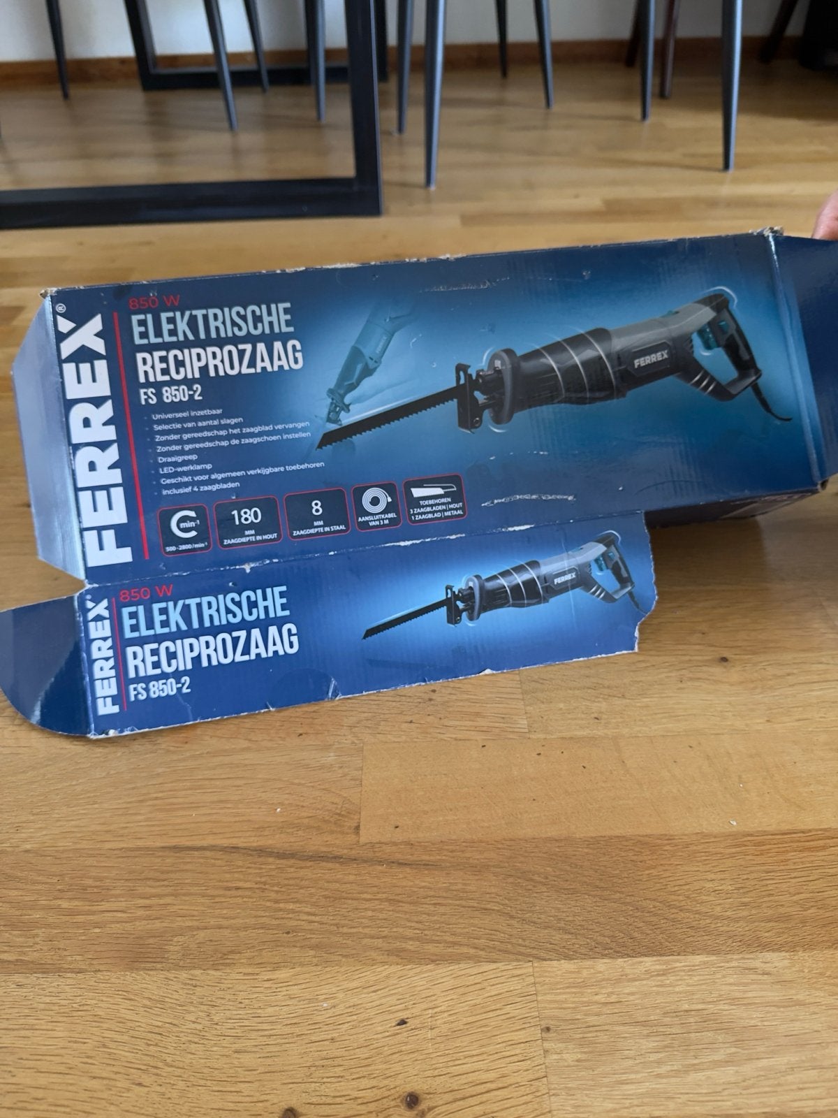 Ferrex Elektrische Reciprozaag 850W FS 850-2  (Nieuw), Gebruikt, 70 mm of meer, 600 tot 1200 watt, Ophalen of Verzenden