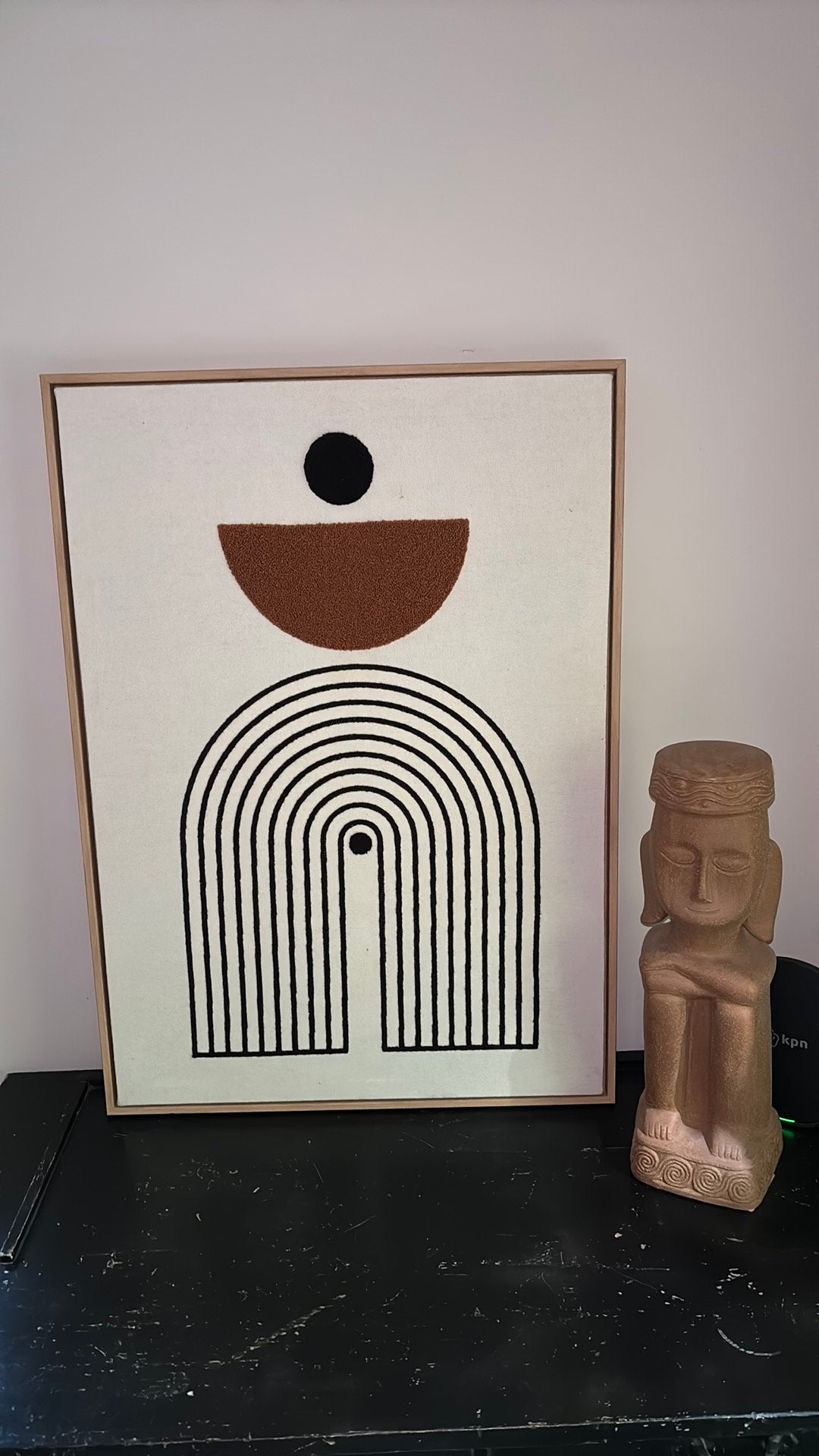 Aparte poster in linnen structuur blanke lijst, 50 – 75, Oorspronkelijke maker, Ophalen of Verzenden, Zo goed als nieuw