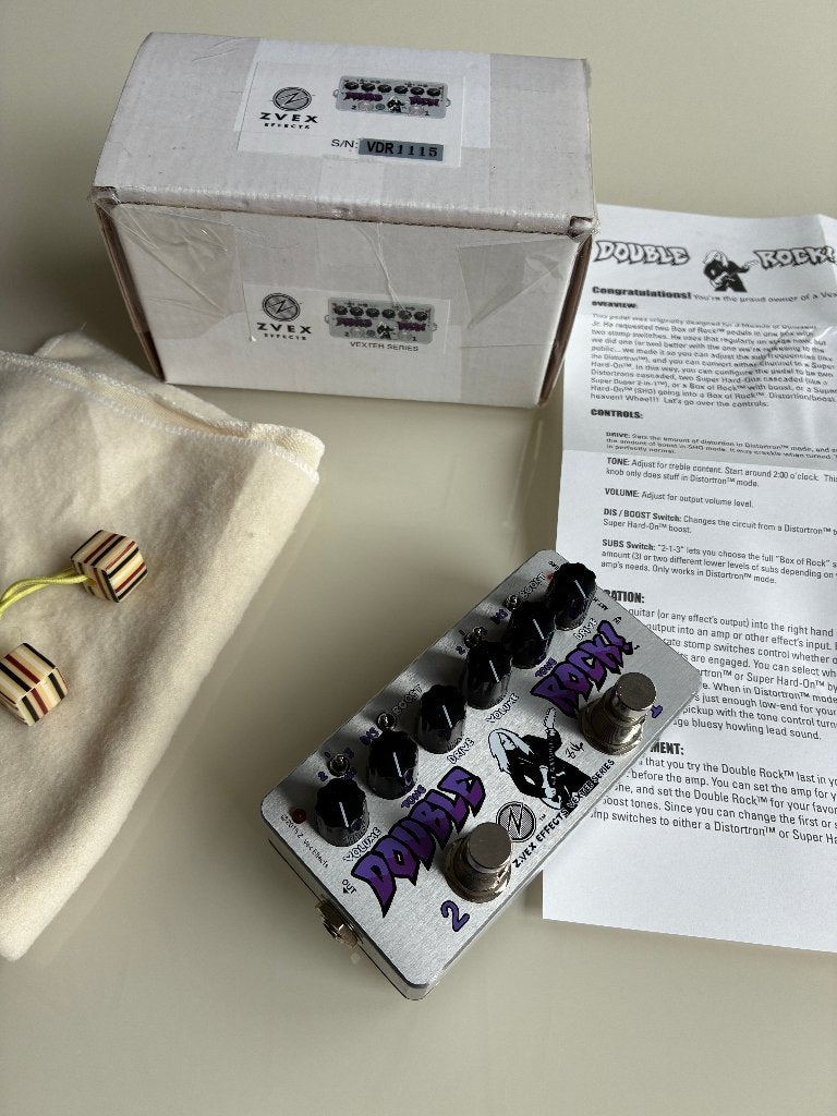 ZVEX Double Rock = Super Hard On + Box Of Rock + Distortron, Muziek en Instrumenten, Effecten, Verzenden, Zo goed als nieuw, Distortion, Overdrive of Fuzz